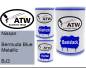 Preview: Nissan, Bermuda Blue Metallic, BJ3: 500ml Lackdose + 500ml Klarlack + 250ml Härter - Set, von ATW Autoteile West.
